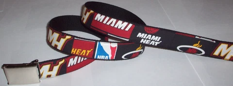 Miami Heat BELT Buckle Basketball Pro NBA Shop Fan Game Gear Birdman Wade Bosch Cover