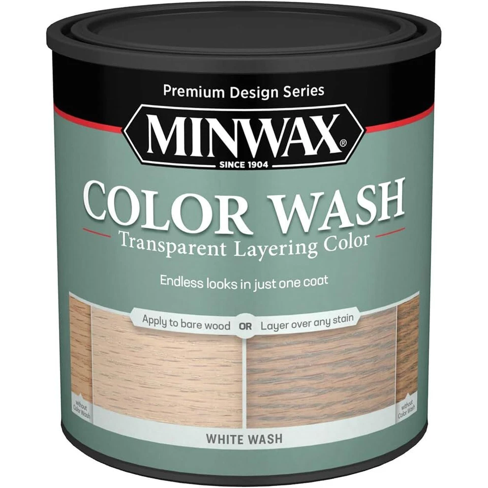 qt Minwax 618604444 Blanco Lavado Color Lavado Transparente Capas Color Mancha Foto 1 de 1