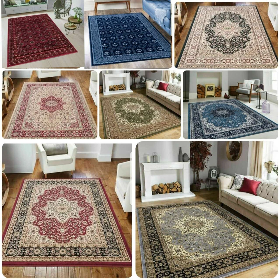 Luxury Non Slip Large Traditional Rugs Bedroom Living Room Rug Hallway Runner - Image 1 of 4