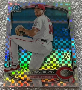 Bowman Chase Burns 2025 #BCP-122 Chrome Prospect X-Fractor Cincinnati Reds - Imagen 1 de 2