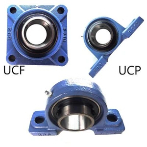 Gehäuselager Stehlager Flanschlager UCP UCF 201 - 218, 12 - 90 mm Welle - Bild 1 von 9