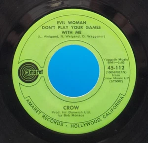 Crow 45 Evil Woman Don't Play Your Games With Me / Gonna Leave A Mark EX E12 - Picture 1 of 2