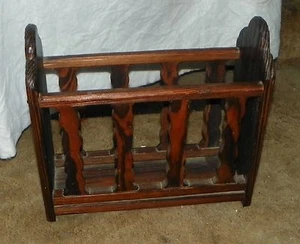 Rustic Pine Magazine Rack Stand  (MR-81) - Bild 1 von 5