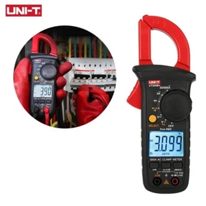 UNI-T TRMS Digital Multimeter Clamp Meter Voltmeter 400A 600V Ohm Live Wire REL - Picture 1 of 17