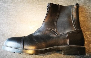 Reitstiefeletten Stallschuhe Reiter Frontzip, Echtleder schwarz Größe 43 - Bild 1 von 5