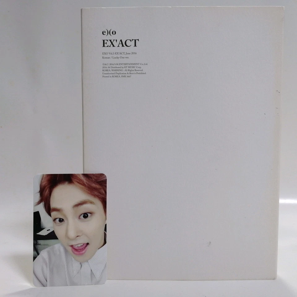 EXO Vol.3rd Korea CD Album EX'act Korean Lucky one version with XIUMIN Photocard - Image 1 of 4