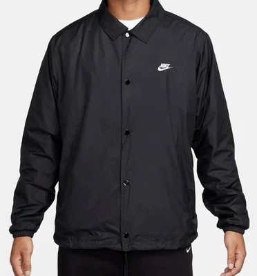 Nike SZ Large Club Men's Black/White Coaches Jacket FN3316-010🏀🏈⚾️🎱⛳️⚽️ - Image 1 of 4
