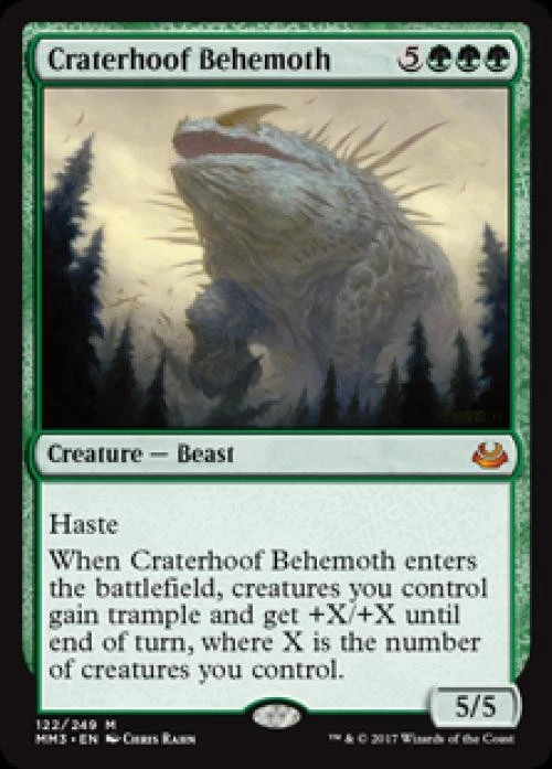 Craterhoof Behemoth -Foil Medium Play MTG Modern Masters 2017 - Image 1 of 1