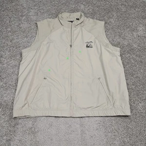 Chaleco de golf Greg Norman para hombre cremallera completa bolsillos cortavientos 2008 abierto en Estados Unidos beige XL - Imagen 1 de 12