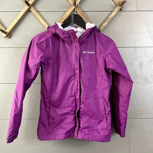 Columbia Timber Point Omni-Tech Rain and Wind Jacket Purple Girls Size M (10/12) - Picture 1 of 3