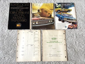 Collection 5 Different Vintage FORD AUTOMOBILE BROCHURES 1969 Colors Specs etc. - Picture 1 of 22