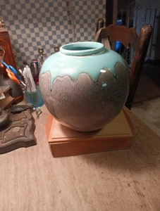 Rookwood Blue Black Gray Spatter Vase Marked Believe Selling As Pictured - Picture 1 of 12
