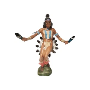 Vintage 80er Provinzialform Indianer Western Kunst handbemalt Sonnentänzerin - Bild 1 von 23