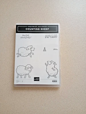 Stampin' up' Counting sheep Cling stamp set . Sale-a-Bration New - Image 1 of 3