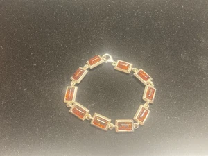 Sterling Silber Bernstein Armband ca. 7 Zoll - Bild 1 von 8