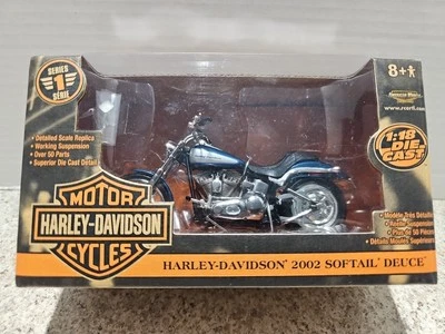 Vntg 2003 Ertl American Muscle 2002 Harley Davidson Softail Deuce 1:18 Series 1 - Image 1 of 4
