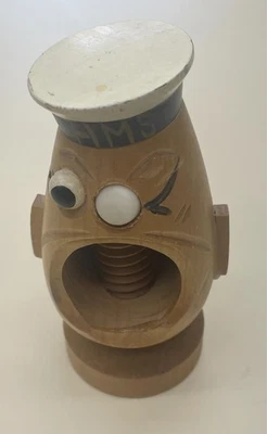 Vintage Showa Handcrafted HMS Crackerjack Sailor Japan Novelty Nutcracker VG - Image 1 of 4