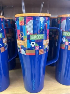Disney Parks Corkcicle Epcot World Showcase Mickey Mouse Tumbler New With Tag - Picture 1 of 2