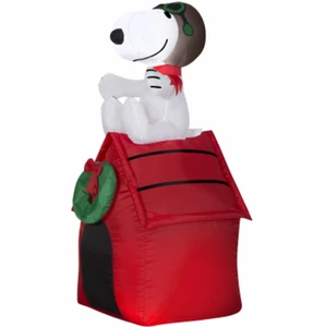 Gemmy 19373 Inflatable Peanuts Flying Ace Snoopy Christmas Decoration, Lighted, - Picture 1 of 1