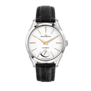 Orologio PHILIP WATCH uomo Roma Automatico pelle nera / bianco R8221217002 - Foto 1 di 7