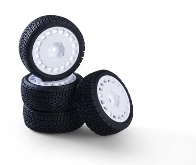 CARSON RALLYE RADSATZ "DISH" WEISS 26MM FÜR 1:10 TAMIYA TT01 TT02 # 500900197 - Bild 1 von 4