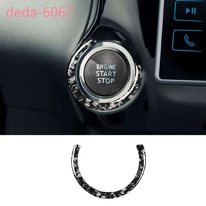 Forged Carbon Fiber Engine Start Stop Button Cover For T@yota Hilux Revo 2015-21 - Picture 1 of 11