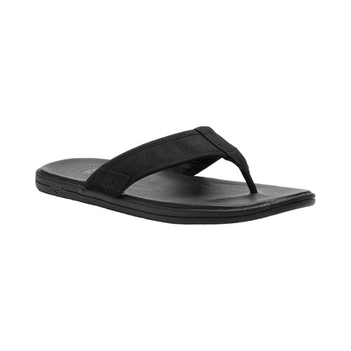 Sandali infradito da uomo UGG mare pelle nera taglia 12 M US [1102690]