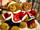 Plush Dan Dee 2002 Girl 2004 Boy Christmas Snowflake Teddy Bear Stuffed Animal