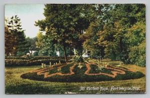 McCulloch Park Fort Wayne Indiana Postcard H. Hagemeister Co Germany Farmer Fred - Picture 1 of 2
