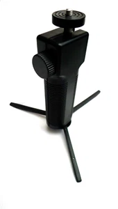 Black Travel Mini Tripod Table Top Stand Tripod and Camera Grip Made in Germany - Picture 1 of 8