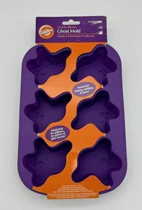 Wilton Ghost Non Stick Silicone Mold 6 Cavity Halloween Baking Oven Freezer Safe - Picture 1 of 4