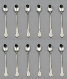 Oneida Stainless MORNING BLOSSOM Iced Beverage Spoons - Set of Twelve NOS USA - Picture 1 of 3