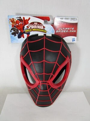 Hasbro Marvel Ultimate Spiderman Web Warriors 2010 máscara negra y roja Halloween  Foto 1 de 4