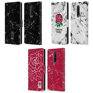 OFFICIAL ENGLAND RUGBY UNION MARBLE LEATHER BOOK CASE FOR BLACKBERRY ONEPLUS - Picture 1 of 9