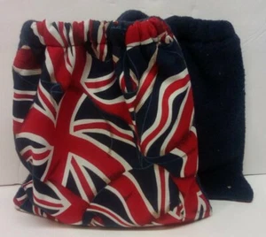 British Union Jack Flag fleece stirrup covers horse saddle protector spur bag - Picture 1 of 1