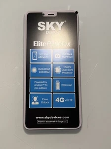 SKY Devices Elite P55Max (Unlocked) - White 16GB 5.5" 4G LTE Dual SIM 2GB RAM - Picture 1 of 4
