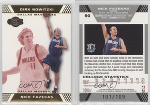2007-08 Topps Co-Signers Gold Red /109 Nick Fazekas Dirk Nowitzki Rookie RC HOF