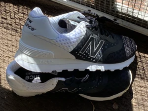 Men's New Balance Men 574 Re-engineered MTL574MB black white | Size 8(D) Medium - Picture 1 of 6