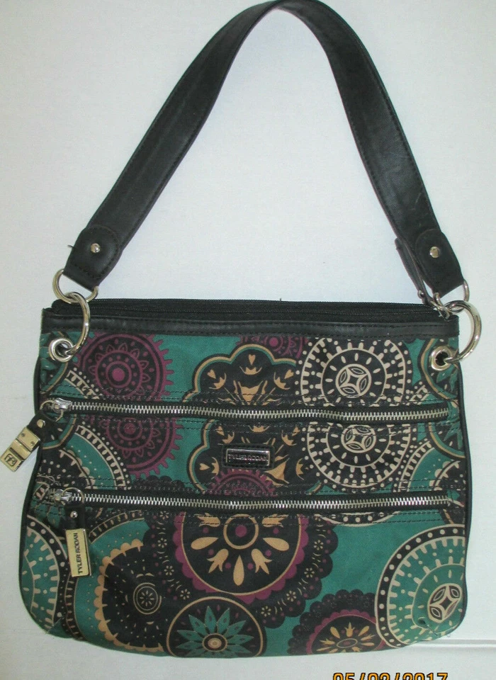 Tyler Rodan Green Print Hobo Handbag, Purse, Shoulder Bag Foto 1 de 1