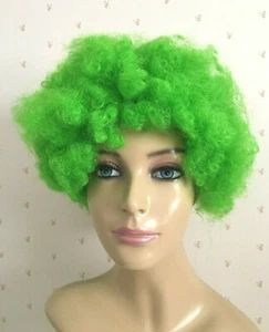NWT Afro KANEKALON WIG COSPLAY PARTY CARNIVAL COSTUME Green - Picture 1 of 3