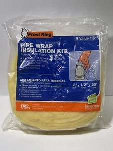Kit de aislamiento de envoltura de tubería Frost King SP50 fibra de vidrio rollo de 3”x 1/2” x 50’ NUEVO - Imagen 1 de 8