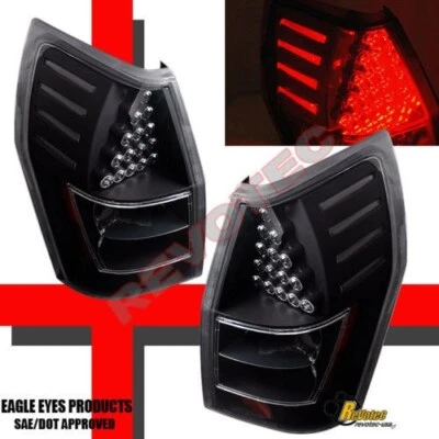 05 06 07 08 Dodge Magnum R/T SE SRT8 SXT Black LED Tail Lights Lamps 1 Pair - Image 1 of 2