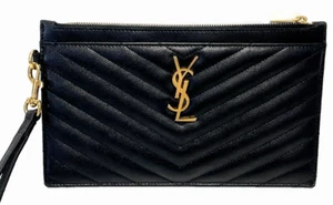 MINI BOLSO SOBRE 100% YSL EN MEZCLA CUERO MATELASSÉ GRANO DE POUDRE RELIEVE - Imagen 1 de 11