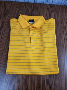 Nike Golf Dri-Fit Polo Uomo Tg-XL Giallo/Multicolore Righe Manica Corta - Foto 1 di 12