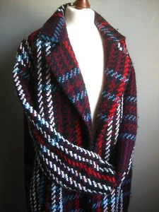 M&S CAPPOTTO LANA A QUADRI 20 lungo trench relaxed fit tweed oversize collezione - Foto 1 di 14