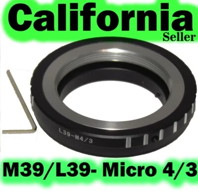 Adjustable M39 Lens to Micro 4/3 M4/3 Adapter G1 GH1 GF1 EP-1 EP-2 + screwdriver - Image 1 of 4