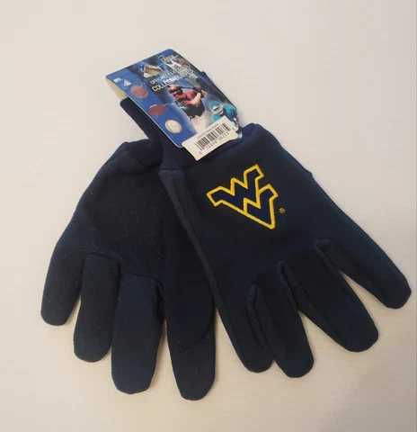 Officially Licensed NCAA West Virginia Mountaineer Gloves Size Large Cover