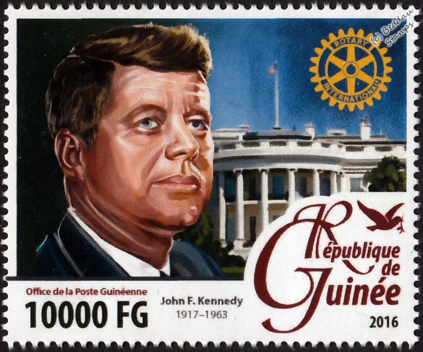 President JOHN FITZGERALD KENNEDY/JFK Rotary Club International Rotarian Stamp - Imagem 1 de 1