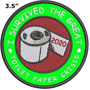 Parche Gancho Bordado I SOBREVIVIVE THE GREAT PAPER CRISIS 2020 Parche - Imagen 1 de 12