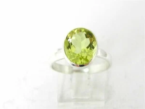 Estate Sterling Silver 925 3ct Natural Lemon Citrine Solitaire Ladies Ring 3.3g - Picture 1 of 3